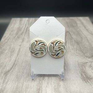 Circular Abstract Design Earrings